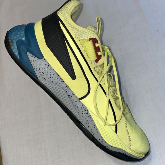 Puma Uproar Spectra Men’s Basketball Shoes Size 13 Yellow Leather Court Thunder - Picture 1 of 12